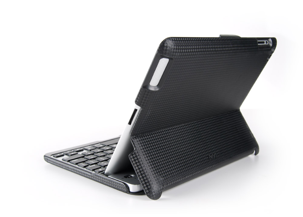 ZAGGfolio Apple iPad 2 Carbon with Silver w/ Black Keyboard